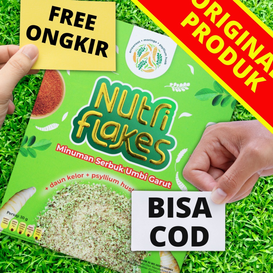 

[KODE 6A0QU] ORI 100% NUTRIFLAKES SEREAL UMBI GARUT & DAUN KELOR - AMPUH MENGATASI GERD, MAAG, ASAM LAMBUNG TANPA EFEK SAMPING - 280gr