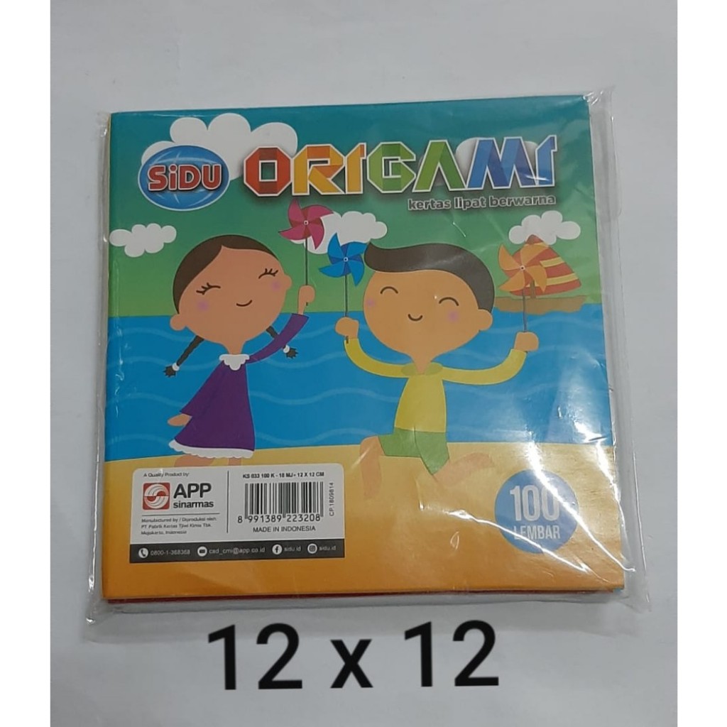 

Kertas origami SIDU kecil ukuran 12x12 (1 pak isi 100 lembar)