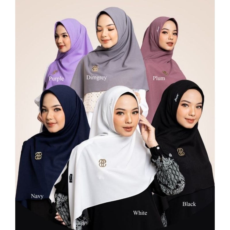 JILBAB INSTAN HIJAB SEGIEMPAT KERUDUNG SEGITIGA DRUPADI BY PUAN PREMIUM WARNA TERBARU