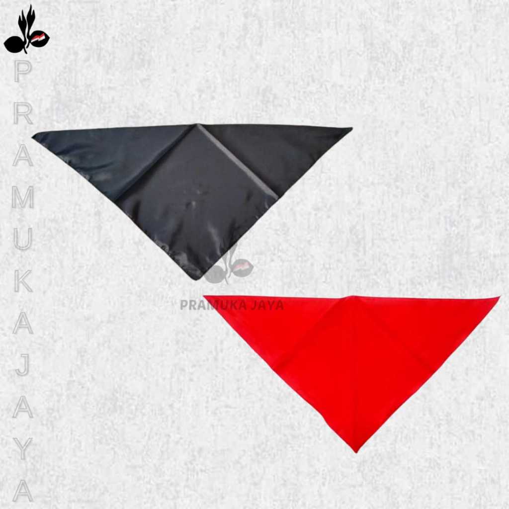 Syal Segitiga Slayer Polos Merah Hitam Promo