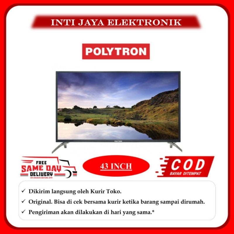 TV LED POLYTRON 43 INCH DIGITAL TV FULL HD PLD 43V8853 43INCH