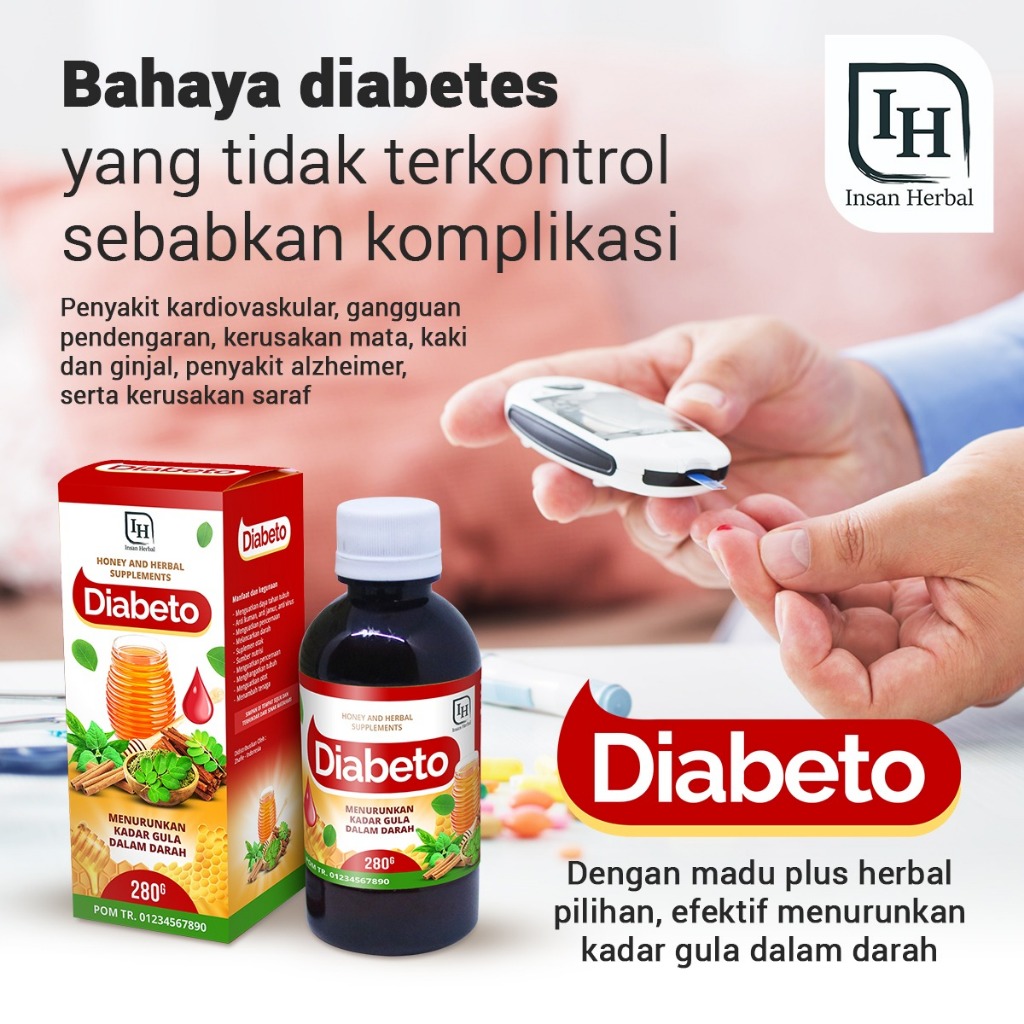 Madu Diabeto Obat Diabetes Herbal Penurun Gula Darah