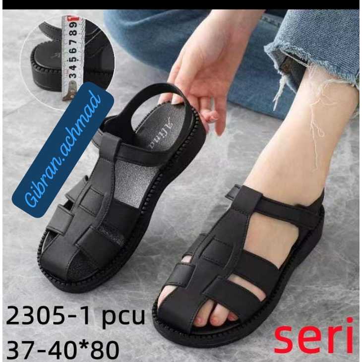 Sepatu Sandal Wanita slop karet fashion anti slip/Sepatu Sandal Jelly Alina 2305-1 Slip on Karet