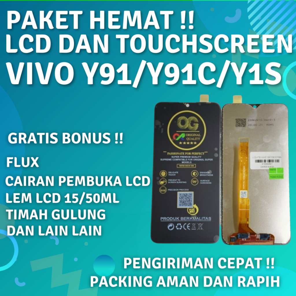 Layar Lcd Hp Vivo Y91c Fullset Touchscreen Original