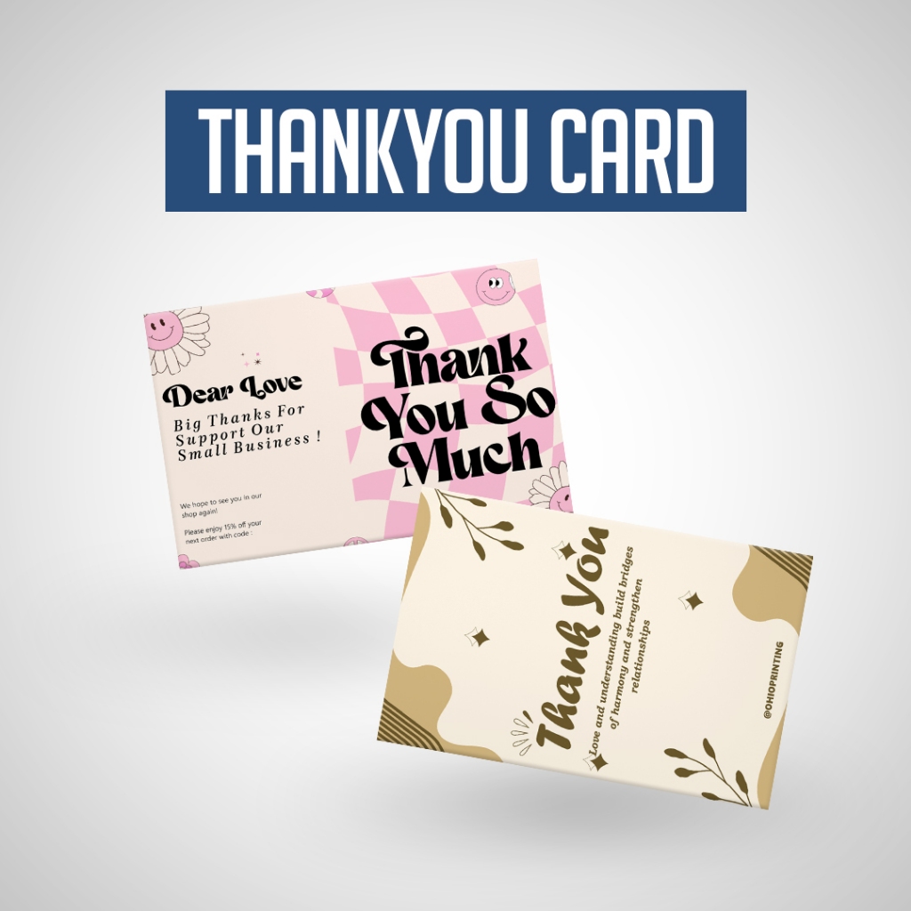 Ohio * Thank You Card I Kartu Ucapan Olshop I Thank You Card Olshop I Thank You Card Souvenir I Than