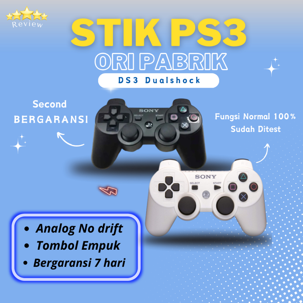 DS3 Dualshock 3 Stik PS3 Ori Pabrik OP SECOND BEKAS BERGARANSI
