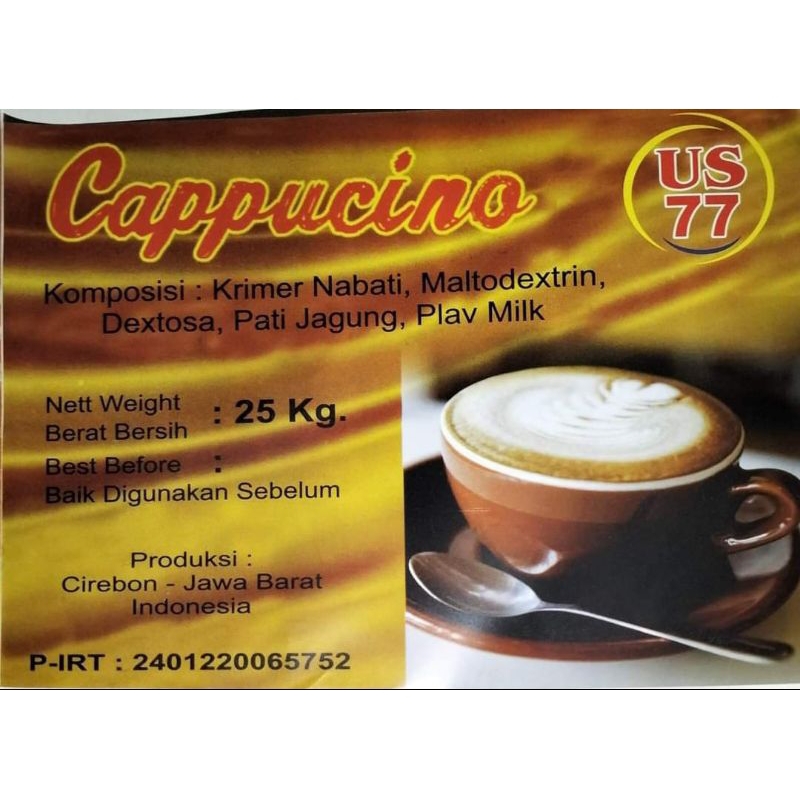 

Bubuk minuman cappucino cincau Asli Original 25kg