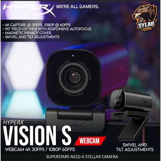 HyperX Vision S Webcam 4K 30fps / 1080p 60fps