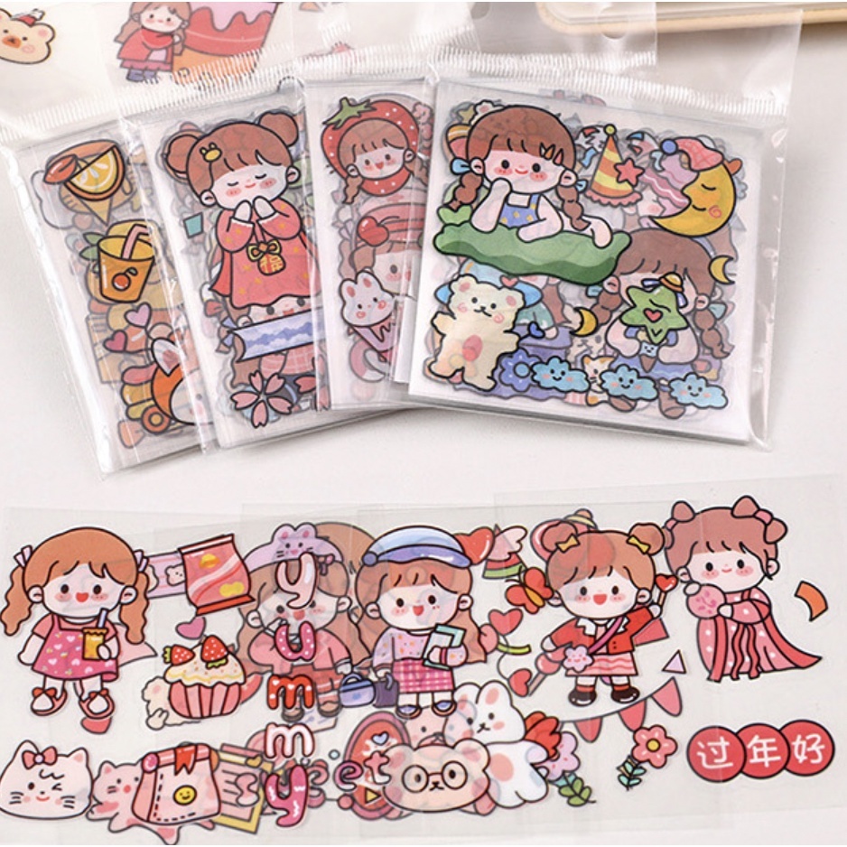 

Stiker Pack Lucu Motif Karakter Komi 1pack Isi 25pcs