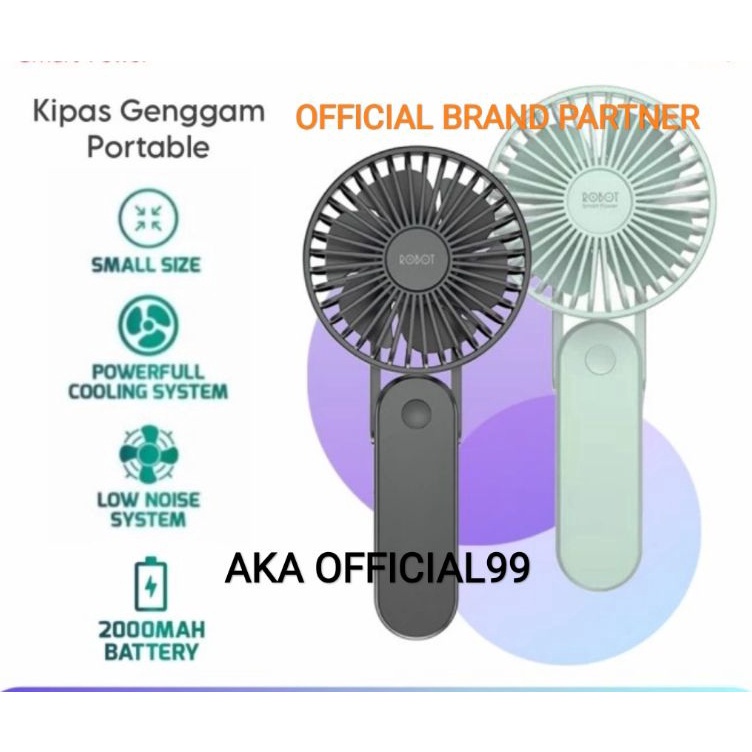 Murah MINI FAN 3in1 FOLDABLE ROBOT RT-BF11 Powerbank 2000mAh ORIGINAL Garansi 1 Tahun By VIVAN