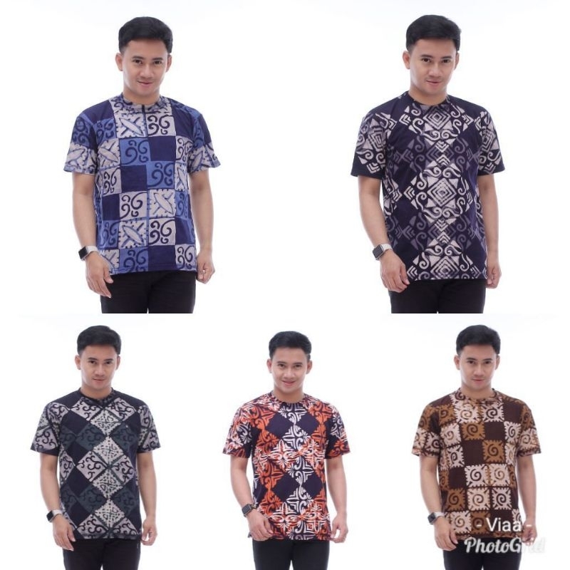 Kaos Cap Batik Lengan Pendek - Joglo Batik