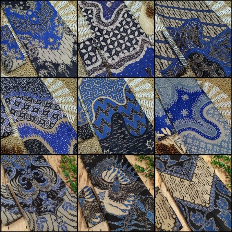 Kain Batik Katun Warna Biru BCA / Kain batik murah biru elektrik / Kain Batik Murah Pekalongan cukin
