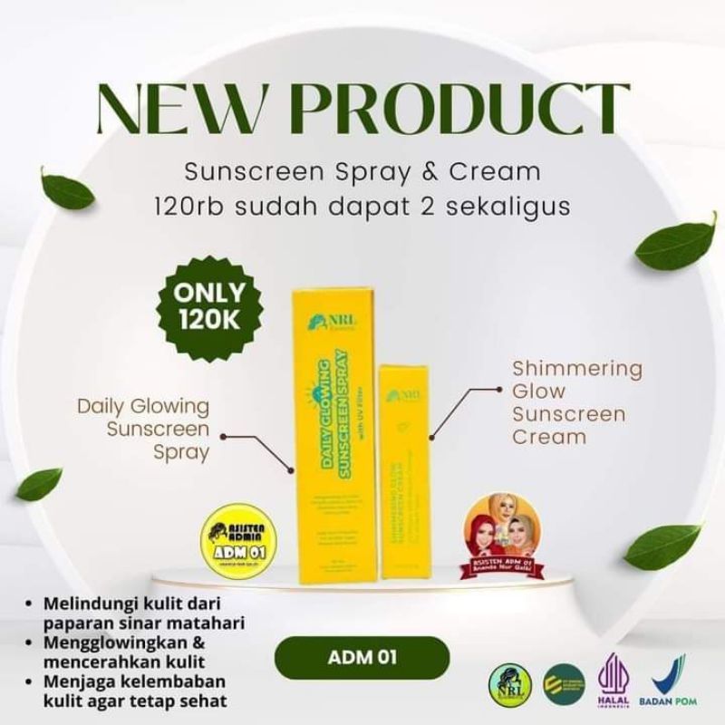 Suncreen Nrl kosmetik bpom Suncreen spray & suncreen tube nrl kosmetik