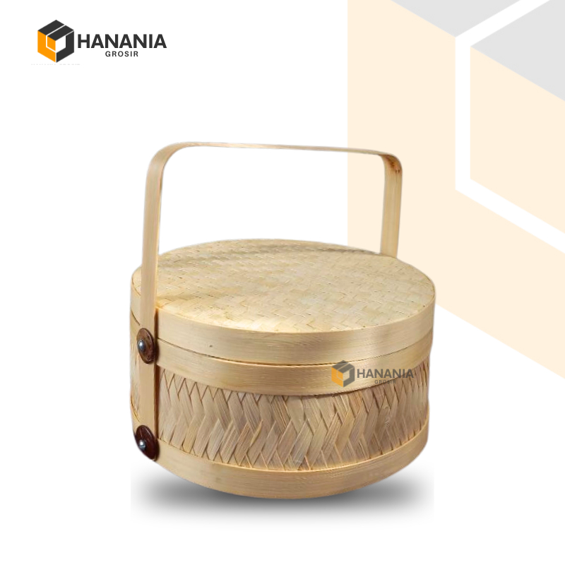 Rantang Bambu Bulat Anyaman bambu Hampers rantang bambu