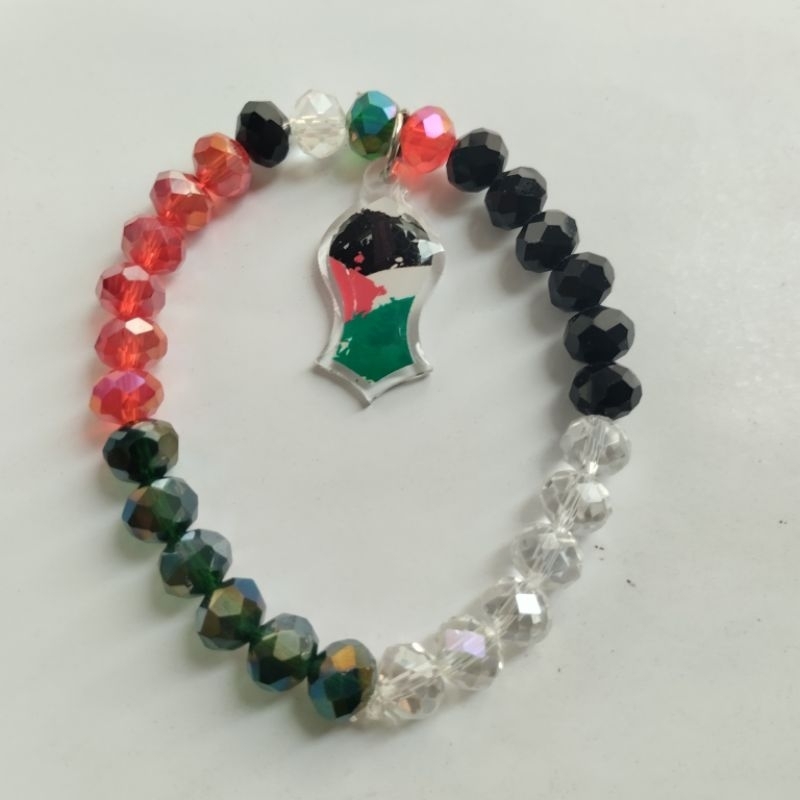 gelang cristal ceko motif palestine/ gelang palestina/gelang free palestine