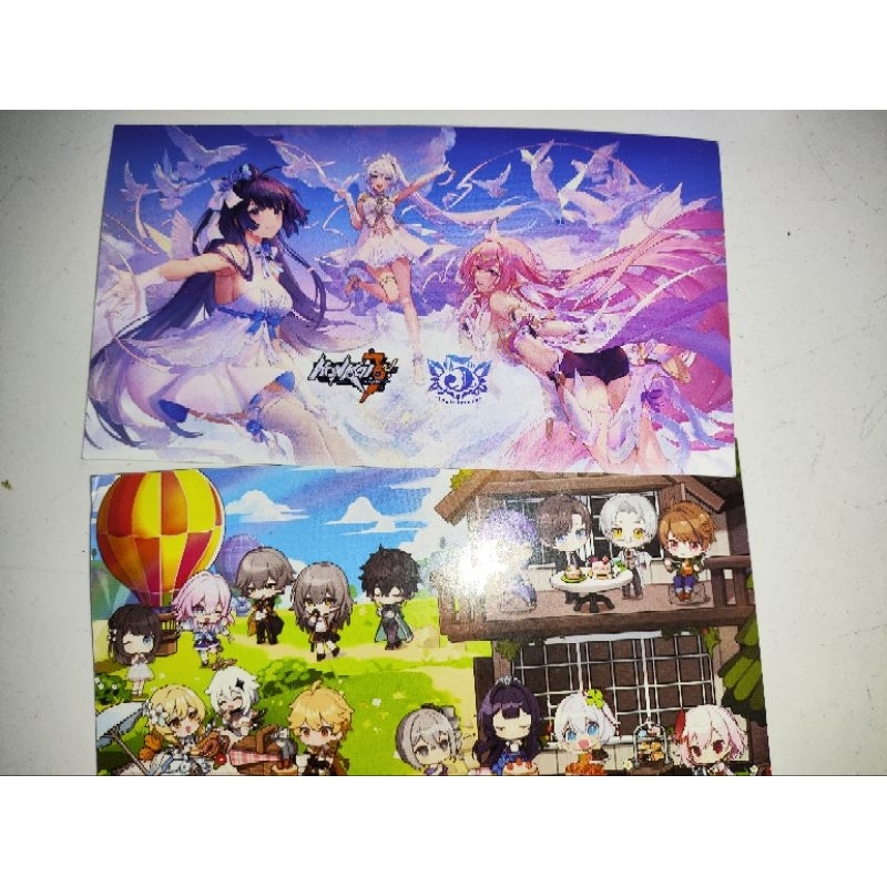[Limited Item Official Hoyofest 2022] Postcard Elysia HI3, Postcard Hoyofest 2022, Bookmark March7+B