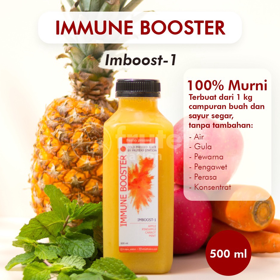 

Ready Cold Pressed Juice 100% Murni Jus Sehat Jus Diet 500ml IMBOOST-1 Fruters Station Official