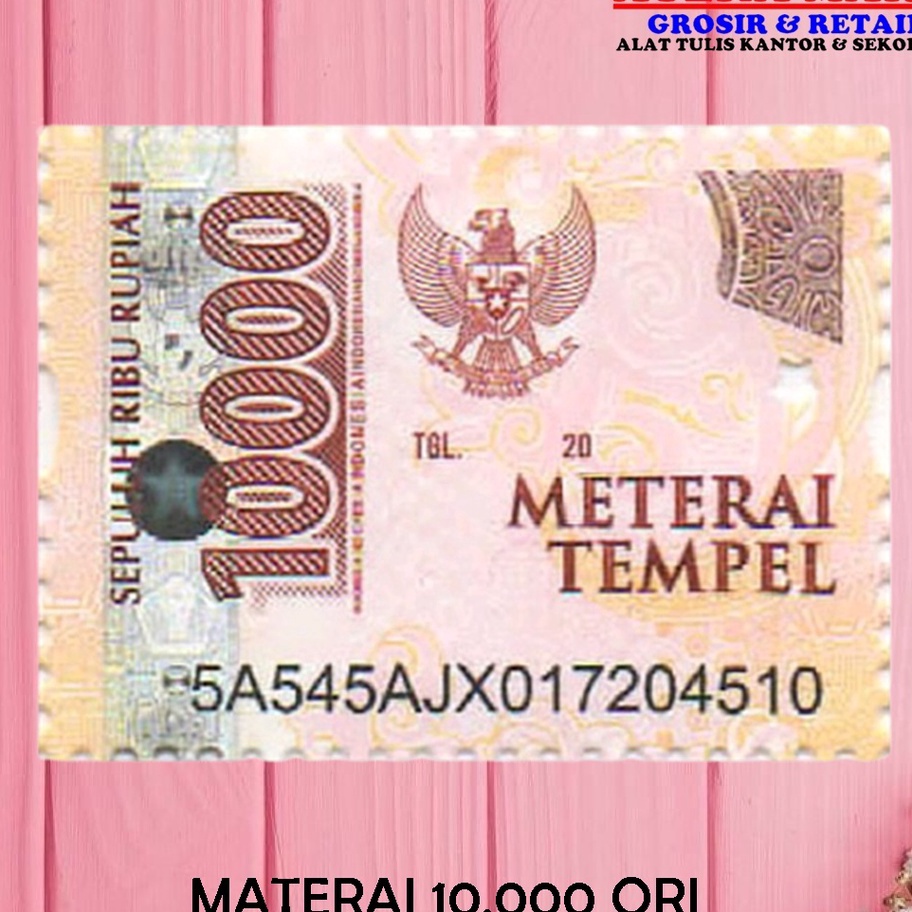 

Jaminan Harga Termurah di Pasaran! [PCS] MATERAI 10000 ASLI ㅫ