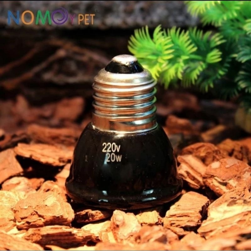 Mini ceramic heater emitter penghangat reptil reptile kura kura lampu keramik pemanas kandang hewan 