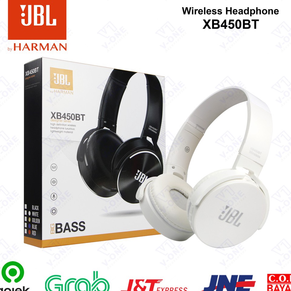 Ready Headset bluetooth wireless earphone bluethooth JBL XB450BT extra bass powerfull