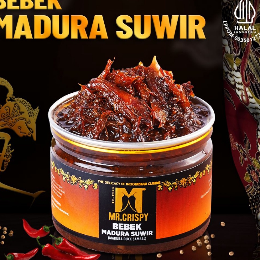 

Buruan Beli Bebek Madura Suwir/Sambel Bebek Madura/Bumbu Ireng Asli Madura Mr.Crispy