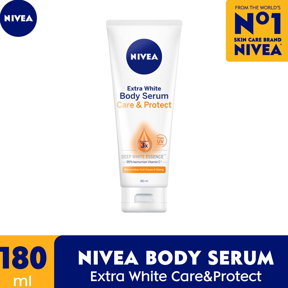 Grosir ORIGINAL Nivea Body Serum Extra White Care & Protect 180ml ~ Nivea Body Serum - Body Lotion
