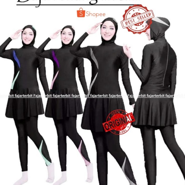 Baru Baju renang muslim dewasa pakaian renang wanita muslimah hijab remaja dewasa baju renang muslim