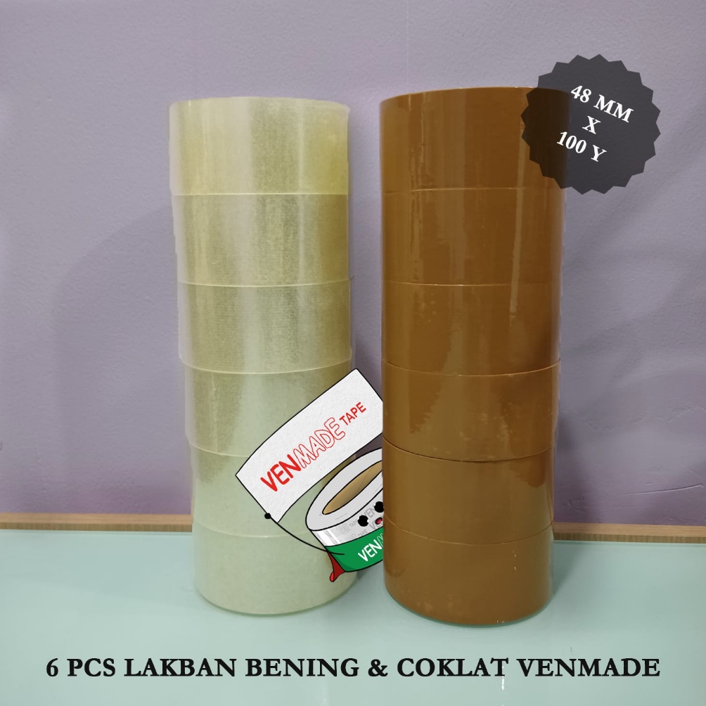 

Terlaku... 6 PCS LAKBAN BENING ATAU COKLAT 48 MM X 100 Y !! 1 SLOP R0N
