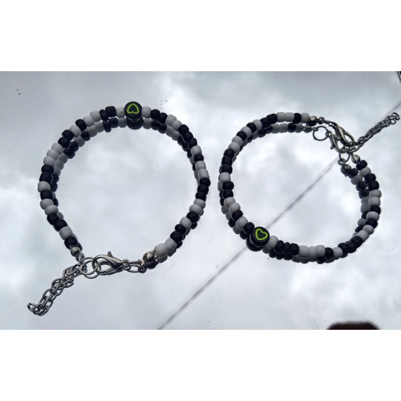 gelang couple Hitam putih