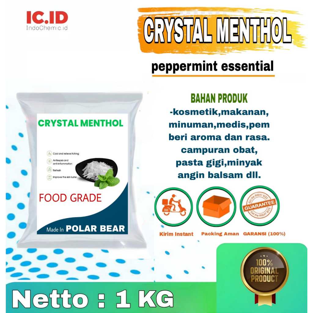 

Crystal menthol/menthol crystal (food grade) Grade A 1KG