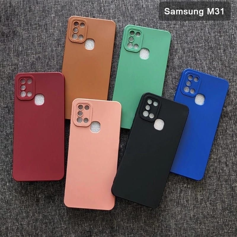 SILICON/SOFTCASE MACARON SAMSUNG M21/M31 CASE PRO PELINFUNG CAMERA