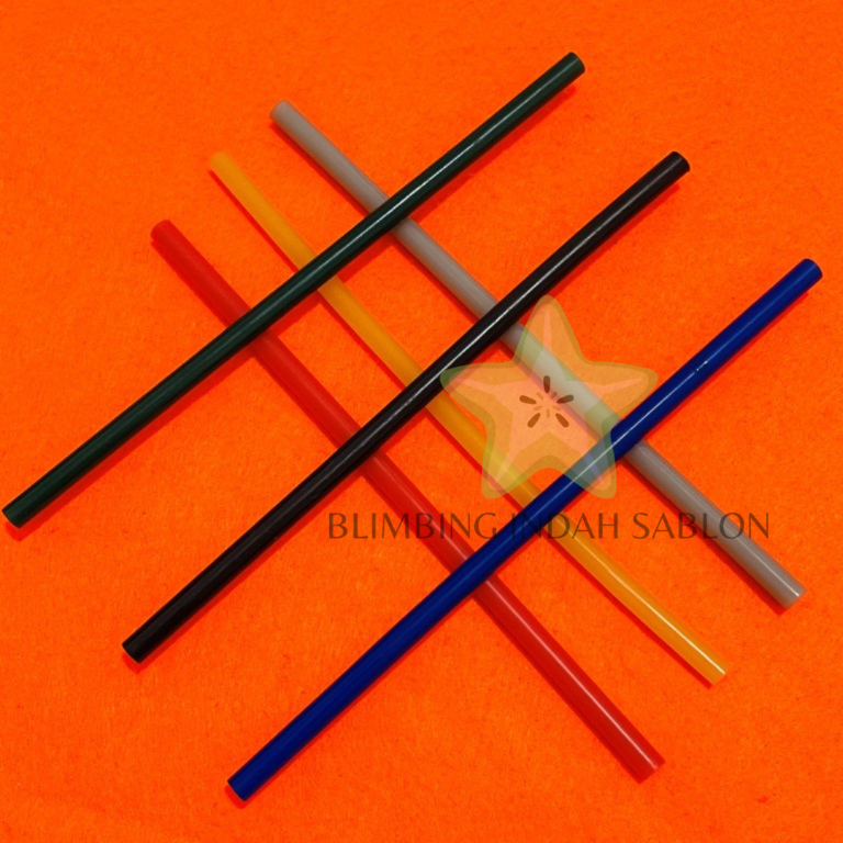 Isi Lem Tembak 20cm Varian Warna Hitam Biru Merah Kuning Silver Hijau Refill Hot Glue Gun Perekat Pe