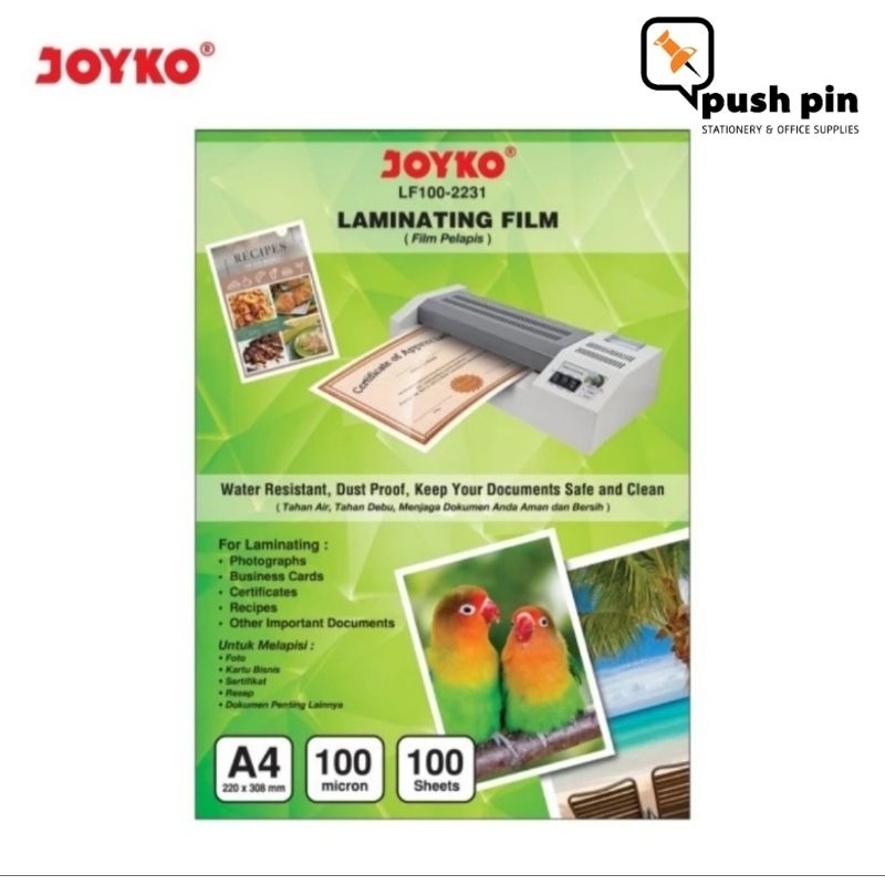 

Joyko Laminating Film / Plastik Laminating LF100-2231 (A4)