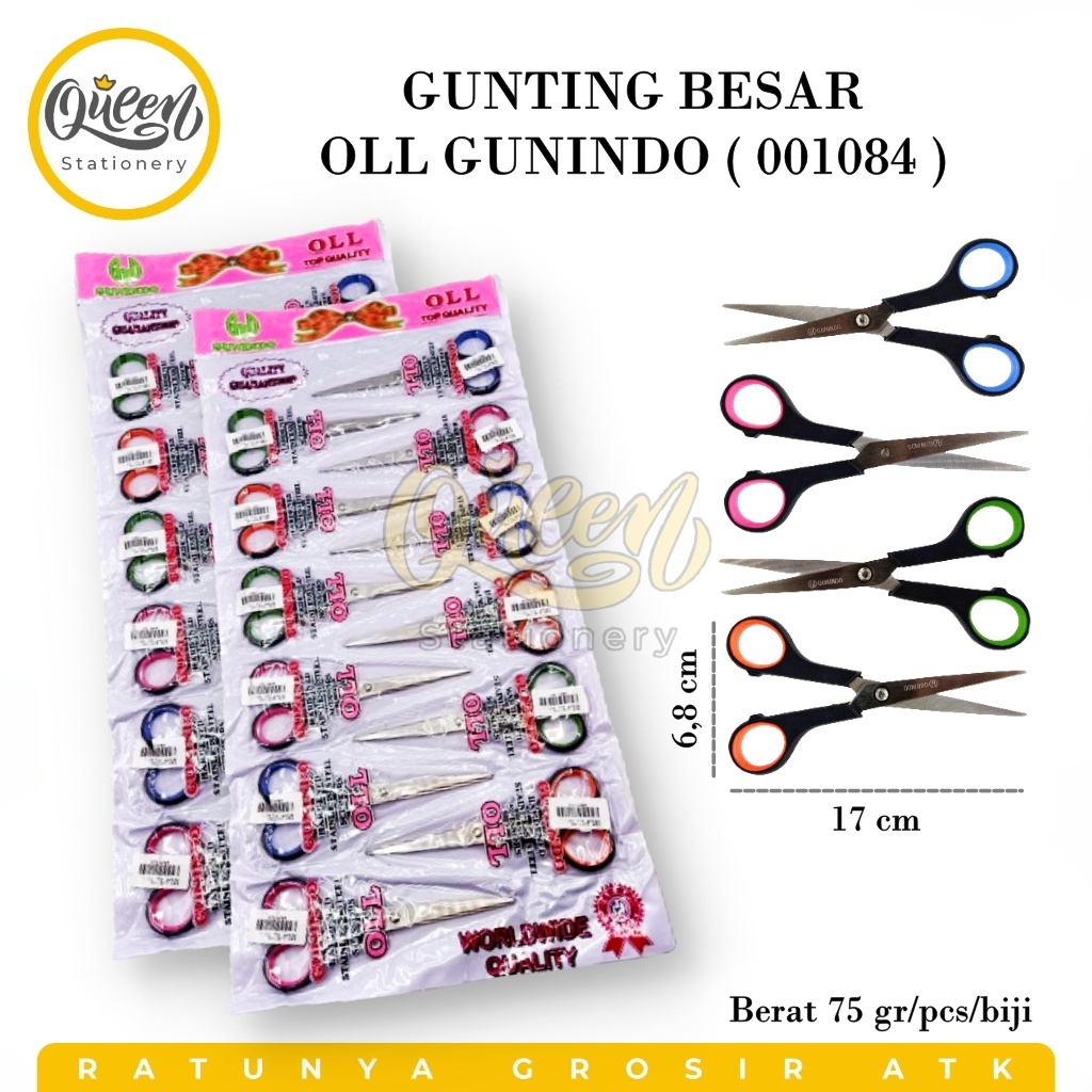 

1 PCS GUNTING BESAR OLL GUNINDO (001084) / GUNTING KERTAS / GUNTING MURAH / GUNTING BESAR