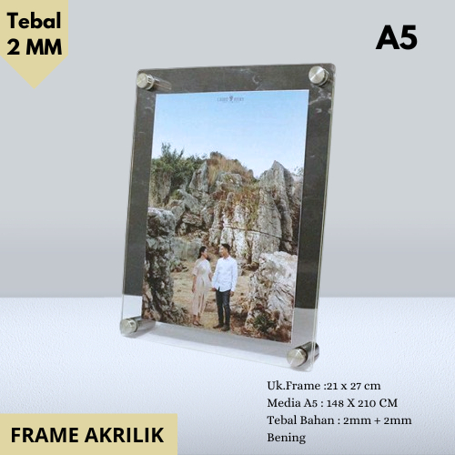 Frame Akrilik A5 2MM Frame Display A5 2MM  Poster Akrilik A5 2MM