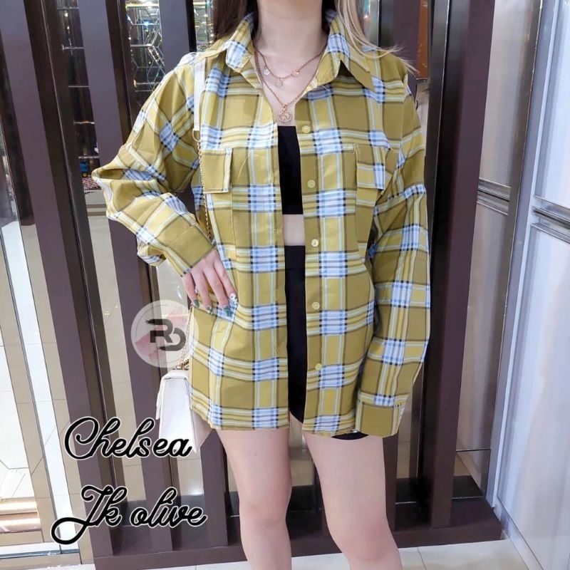Kemeja Chelsea Kotak-kotak / Kemeja Wanita Kotak-Kotak