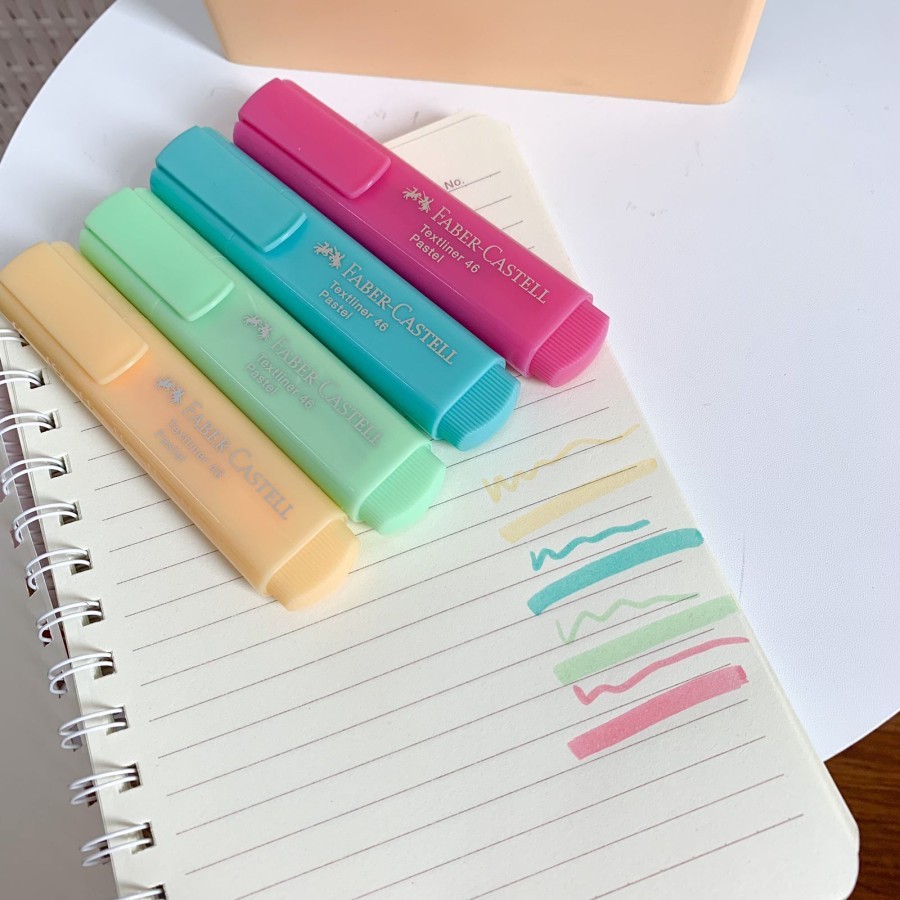 

STABILO FABER CASTELL TEXTLINER 46 WARNA PASTEL HIGHLIGTER HARGA TERMURAH KUALITAS PREMIUM BISA COD