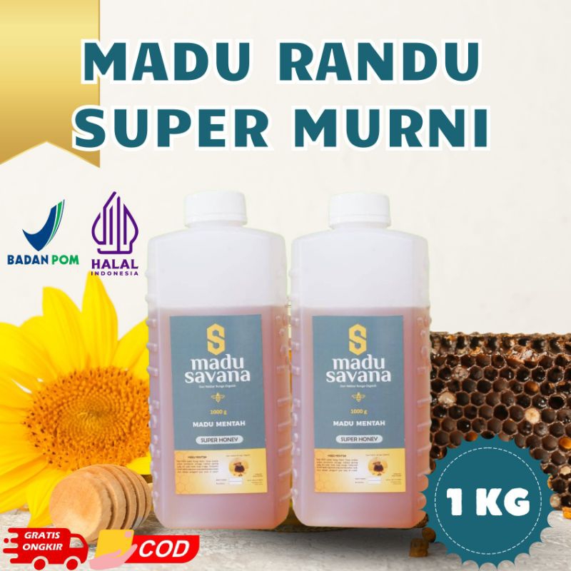 

Madu Randu Savana Super 1 Kg Pure Raw Honey