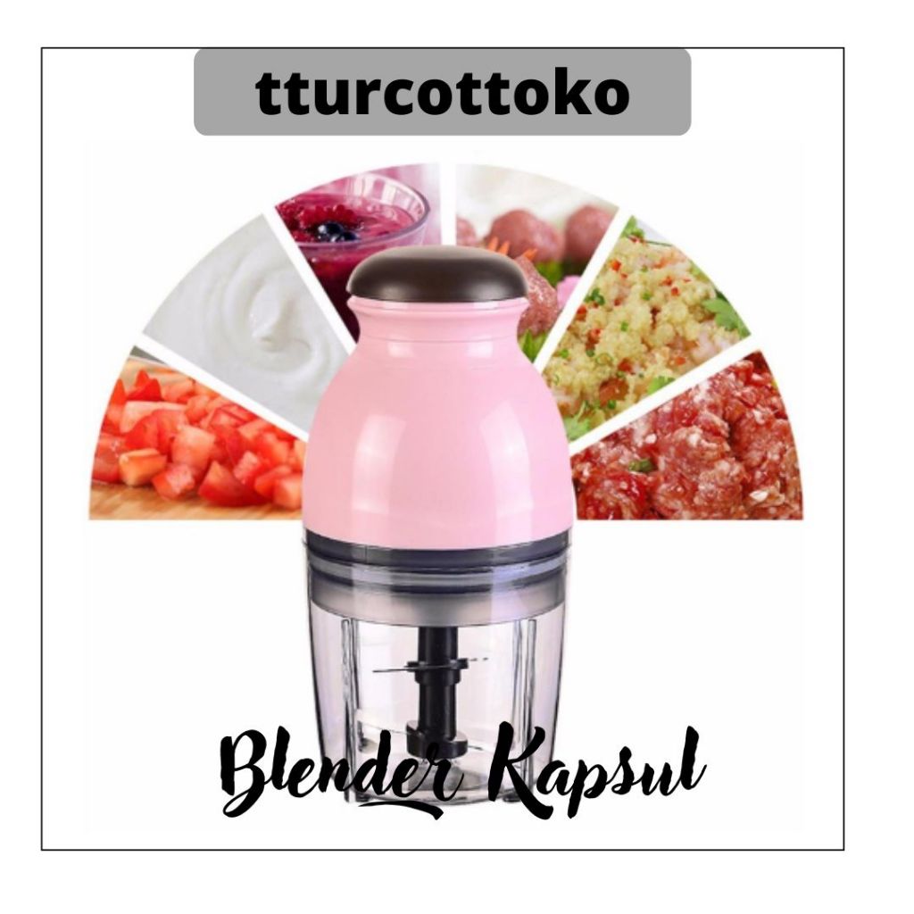 Blender Kapsul Chopper Daging sayur buah Penggiling Listrik / Food Chopper / Blender Capsule Cutter 