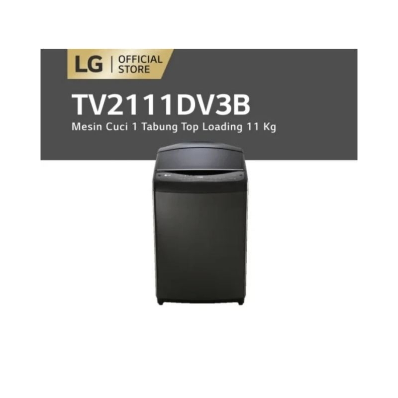 Mesin Cuci LG 1 Tabung TV2111DV3B Kaps; 11Kg