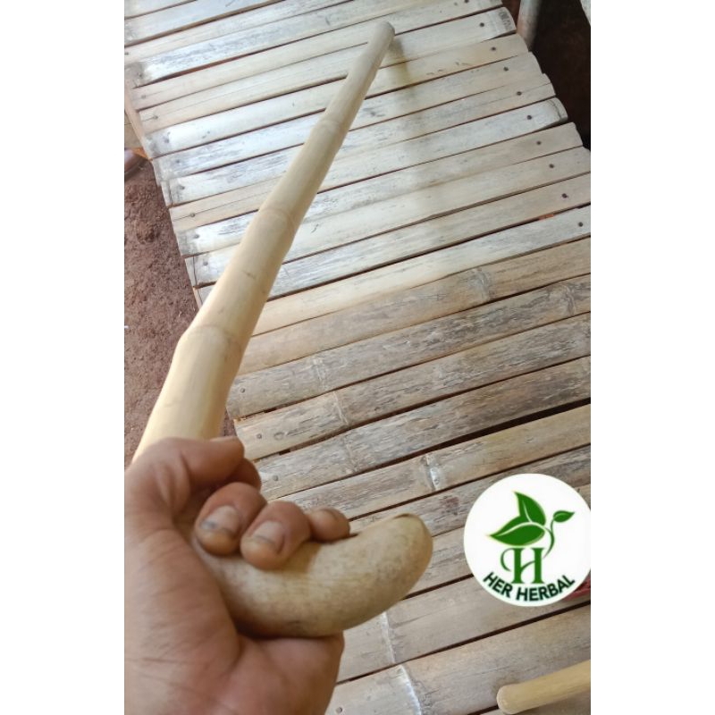 Tongkat bambu unik siap pakai