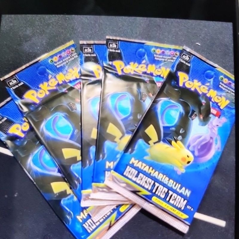 POKEMON AC3a Kartu Koleksi Tag Team BOOSTER PACK - seri Matahari dan Bulan SET A Pokemon TCG Indones