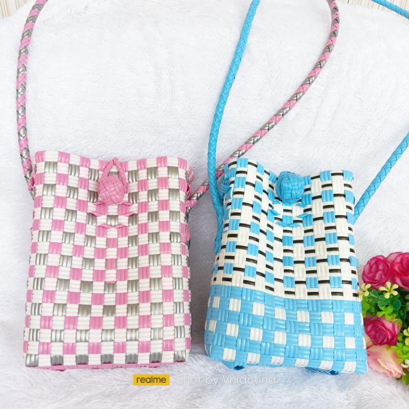 COD Tas anyaman jali Sling bag/tas jali selempang