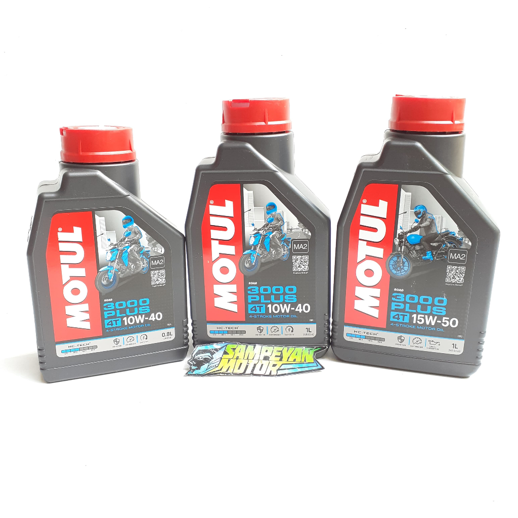 Oli Mesin Motul 3000 Plus 4T 10W-40 15W-50 0,8 1 Liter 4 Tak Orisinil Jupiter Z MX Vixion CBR Tiger 