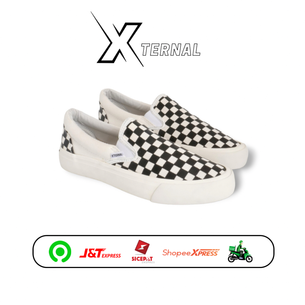 Sepatu Xternal - Slip On Pria Wanita Cordova CB Offwhite Original