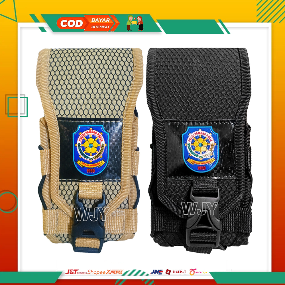 SARUNG HP PINGGANG TACTICAL TAS PINGGANG HP DOUBLE SLOT LOGO SATPOL PP