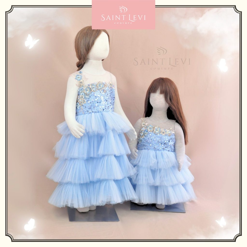 [St. Levi] Available (1-10 tahun) ZINNIA dress / dress frozen / baju pesta anak / baju anak / dress 