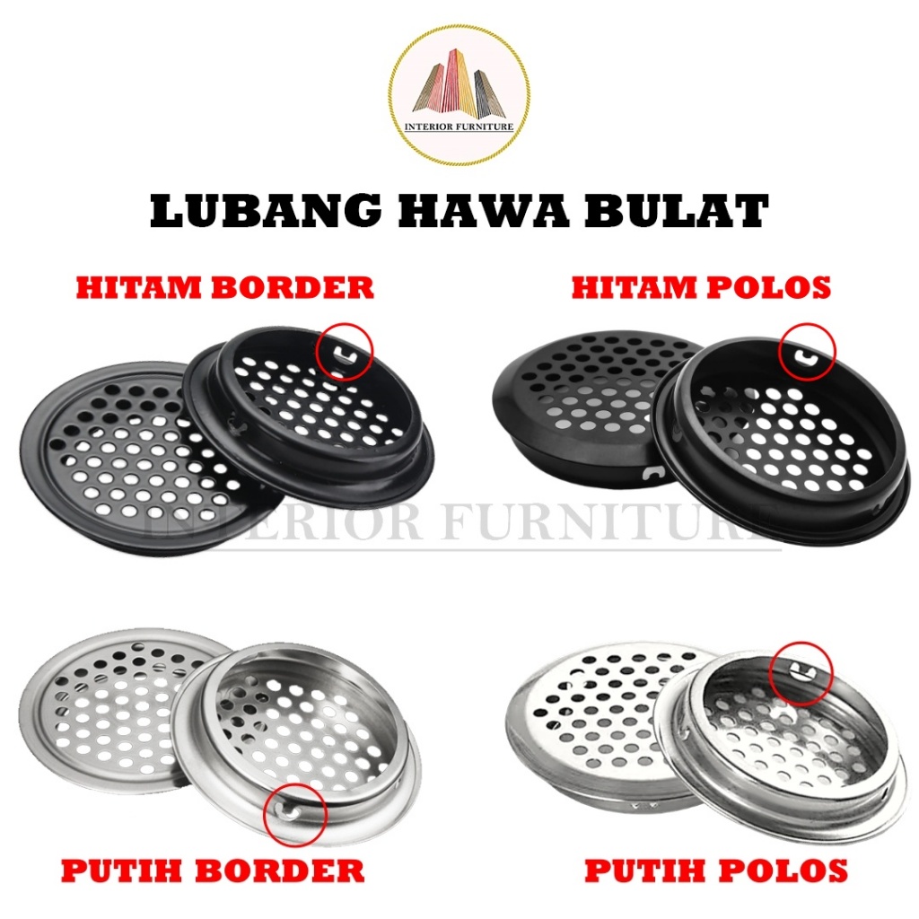 Saringan Hawa stanless Bulat / Lubang Udara Angin Air /Saringan Udara Lubang Hawa