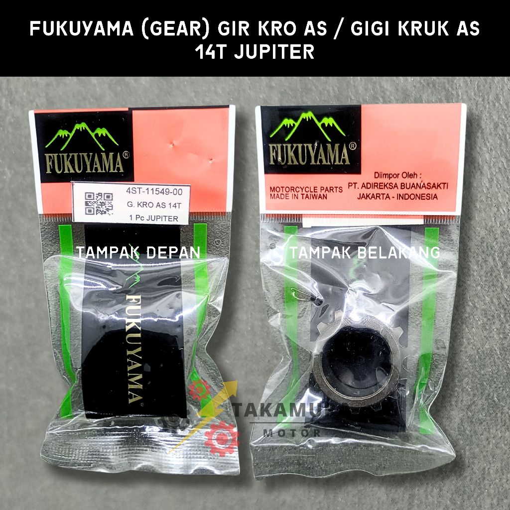 Fukuyama Crankshaft Gear Gir Kro As Gigi Ker Kruk As Gigi Kamprat Gir Sentrik Bawah Sprocket Chain 1