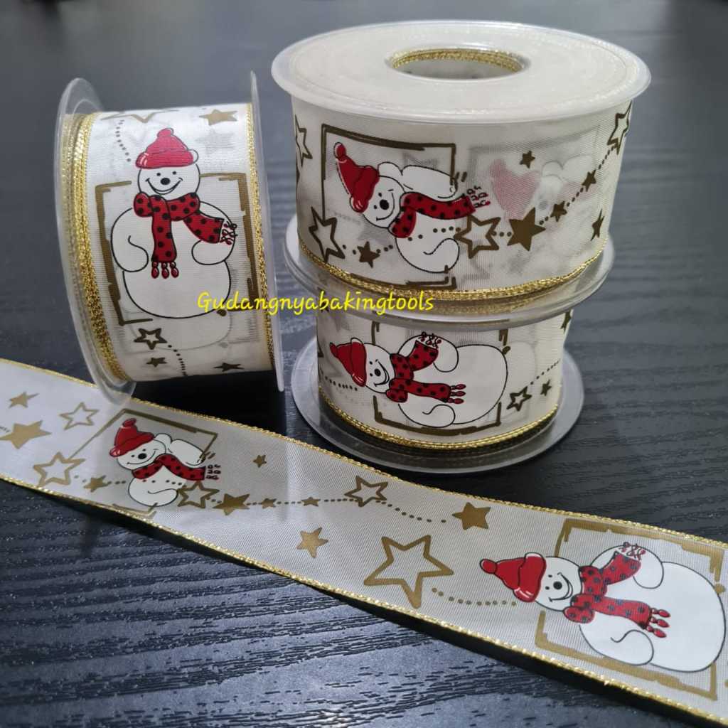 

Pita Natal Silk Sateen Kado Hampers Bingkisan 25 Yard